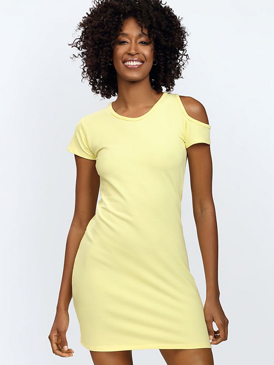 Vestito da giorno giallo DKaren Slim Fit 179268